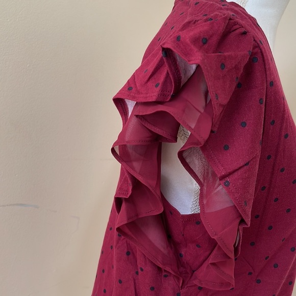 Style & Co Coral Dot Top - Picture 5 of 7